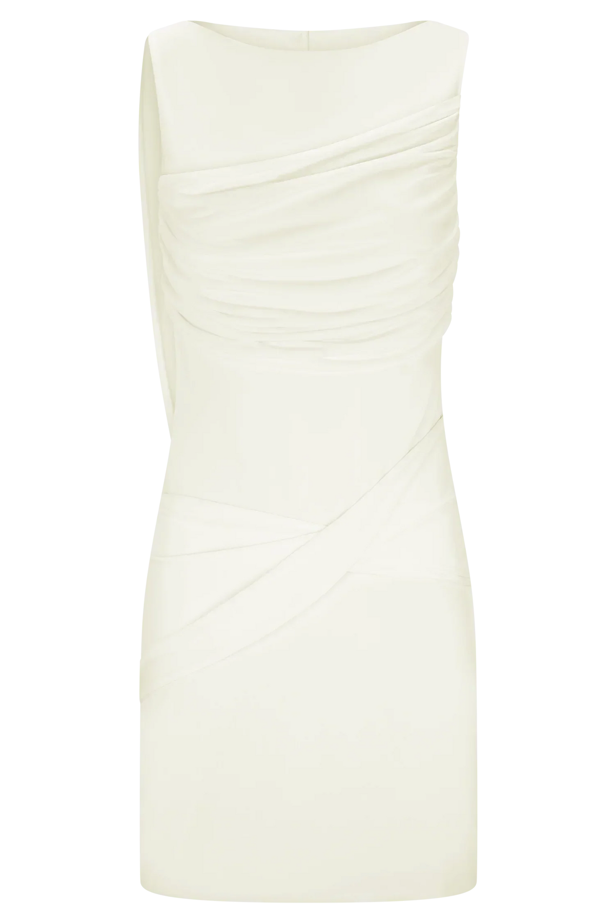 Ivory Drape Mini Dress